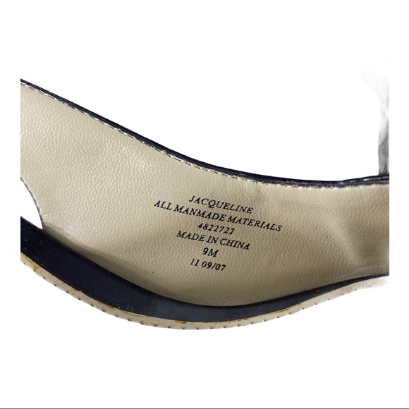 Liz Claiborne black patent look cork sandals 9 - Picture 4 of 8